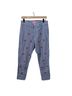 Castaway 100% Cotton Graphic Blue White Casual Pants Size 8 - photo 1