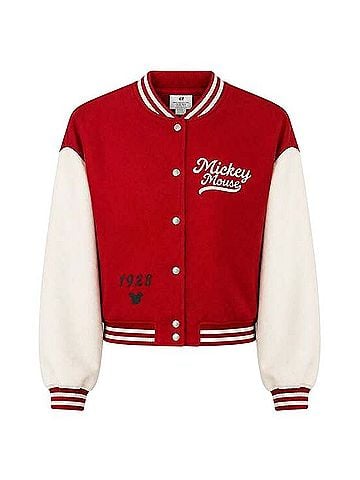 H&M Disney Mickey Mouse Varsity Sweatshirt Jacket Jacket (view 1)