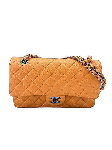 Chanel Chanel Matelassé 25 Double Flap Shoulder Bag, Orange (view 1)