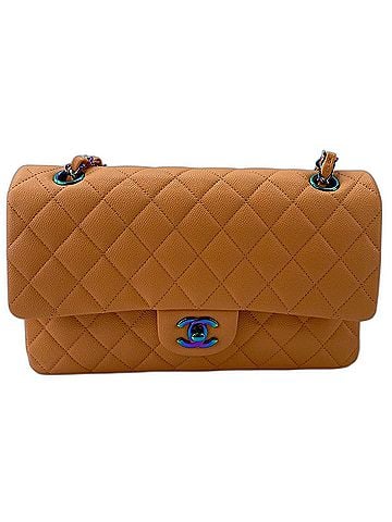 Chanel Chanel Matelassé 25 Double Flap Shoulder Bag, Orange (view 2)