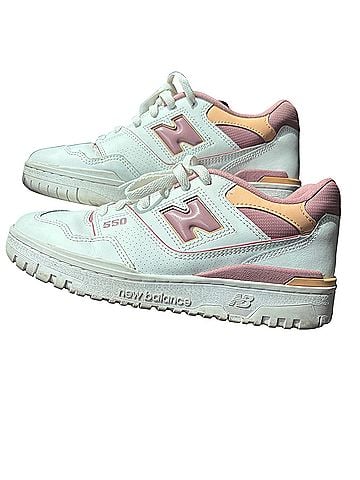 New Balance New Balance 550 Rosewood and Hazy Peach Sneakers (view 1)