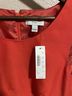 J.Crew 82% Wool 18% Silk 100% Polyester Red Cocktail Dress Size 12 - photo 3