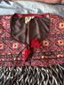 One.September Floral Black White Red Purple Tan Blouse Size L - photo 4