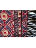One.September Floral Black White Red Purple Tan Blouse Size L - photo 10