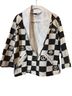 Urban Outfitters 100% Cotton Checkered-gingham Ivory Black Jacket Size XS - photo 1