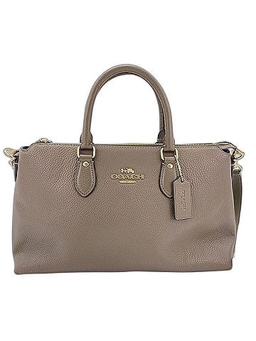 Coach Coach Georgia Satchel 2-Way Handbag, Leather, Brown (view 2)
