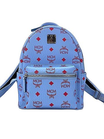 MCM MCM Visetos Leather Backpack, Blue (view 2)