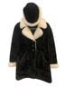 St. John 49% Modacrylic 30% Cotton 21% Polyacrylic 100% Acetate Black White Coat Size 2 - photo 1