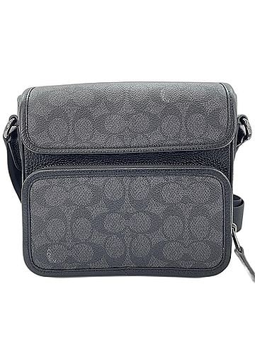 Coach Coach Sullivan Flap Crossbody Bag Signature Shoulder Black (view 1)