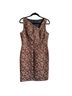 David Meister 58% Polyester 32% Cotton 10% Rayon 100% Acetate Black Gold Cocktail Dress Size 8 - photo 1