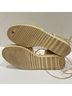 Stuart Weitzman 100% Leather Solid Gold Sandals Size 8 1/2 - photo 6