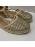 Stuart Weitzman 100% Leather Solid Gold Sandals Size 8 1/2 - photo 4