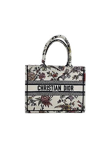 Christian Dior Christian Dior Book Tote Canvas Bag, White (view 1)