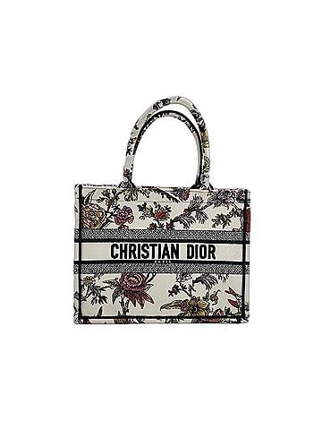Christian Dior Christian Dior Book Tote Canvas Bag, White (view 2)