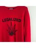 Adaption 100% Cashmere Print Red Cashmere Pullover Sweater Size M - photo 6