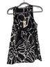 Rebecca Taylor 100% Polyester Floral Black White Tank Top Size 2 - photo 1