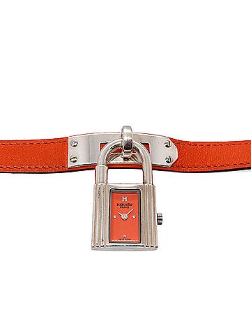 Hermès Hermes Kelly Watch, Women's Silver SV925, Orange, Quartz, with Padlock (view 1)
