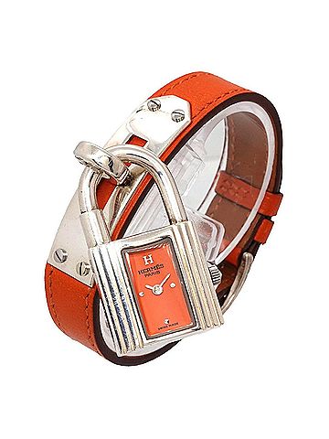 Hermès Hermes Kelly Watch, Women's Silver SV925, Orange, Quartz, with Padlock (view 2)