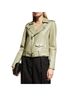 Theory 100% Lambskin 100% Viscose Green Leather Jacket Size S - photo 1