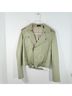 Theory 100% Lambskin 100% Viscose Green Leather Jacket Size S - photo 4