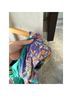Tibi 100% Silk 100% Polyester Print Teal Purple Gold Green Cocktail Dress Size 2 - photo 9