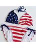 Old Navy Stars Stripes Red White Blue Two Piece Swimsuit Size S - photo 3