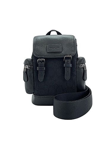 Coach Coach Sprint Sling Pack Signature 2-Way Shoulder Bag, Black (view 1)