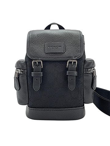 Coach Coach Sprint Sling Pack Signature 2-Way Shoulder Bag, Black (view 2)