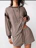 Shein Stripes Brown White Jumpsuit Size XL - photo 4
