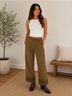 Bagatelle 100% Suede Floral Brown Casual Pants Size 14 - photo 4