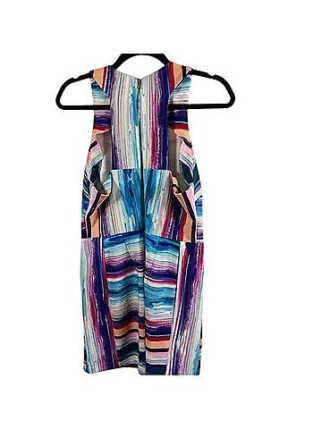Amanda Uprichard Watercolor Stripe Dress Casual Dress (view 2)