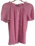Style&Co Pink Short Sleeve Blouse Size M - photo 1