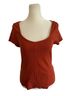 Maeve Red Short Sleeve Blouse Size L - photo 1