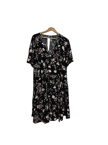 Torrid Faux Wrap Dress Casual Dress (view 1)
