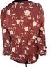 WAYF Floral Burgundy Pink Blouse Size S - photo 2