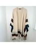 Derek Lam 100% Wool Color Block Multi Color Poncho One size - photo 4