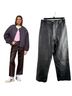 Sessun 100% Lambskin 100% Polyester Black Leather Pants Size 26 waist - photo 1