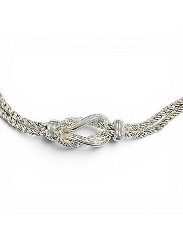 Tiffany & Co. TIFFANY&amp;Co. Tiffany Vintage Double Rope 925 Center Knot Accessory, Silver, Made in Italy, Weight 32g, Women's (view 1)