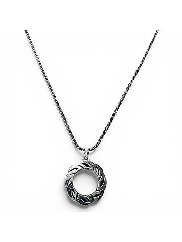 Bottega Veneta BOTTEGA VENETA 708319 Tide AG925 Chain Necklace, Silver, Made in Italy, Weight 19.56g, Men's, Comes with Box and Dust Bag. (view 1)