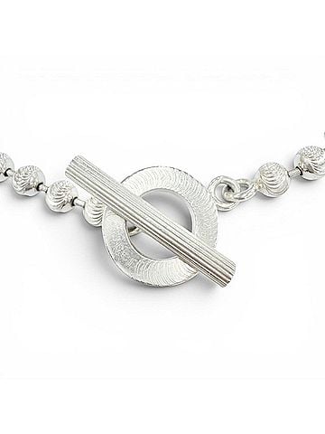 Gucci GUCCI 602736 Ball Chain Necklace, Large Size, AG925 Sterling Silver, Made in Italy, Weight: 26.57g, Women's. (view 1)