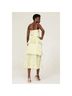 Self-Portrait Floral Yellow Silver Cocktail Dress Size 4 - photo 9