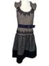 Tocca 86% Wool 13% Polyamide 1% Elastane 100% Silk 45% Acrylic 55% Wool Graphic Color Block Black Gray Active Dress Size 8 - photo 1