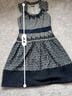 Tocca 86% Wool 13% Polyamide 1% Elastane 100% Silk 45% Acrylic 55% Wool Graphic Color Block Black Gray Active Dress Size 8 - photo 12
