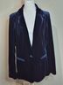 Tahari 92% Polyester 8% Spandex 100% Cotton Blue Blazer Size L - photo 3