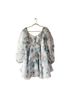 Selkie 100% Polyester Floral White Blue Cocktail Dress Size XS - photo 2
