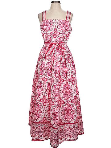 Talbots TIE WAIST MAXI DRESS - ELEGANT MEDALLION Casual Dress (view 1)