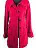 Tulle 95% Cotton 5% Spandex 100% Polyester Red Trenchcoat Size M - photo 1