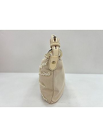 Valentino Valentino handbag, canvas, beige. (view 2)