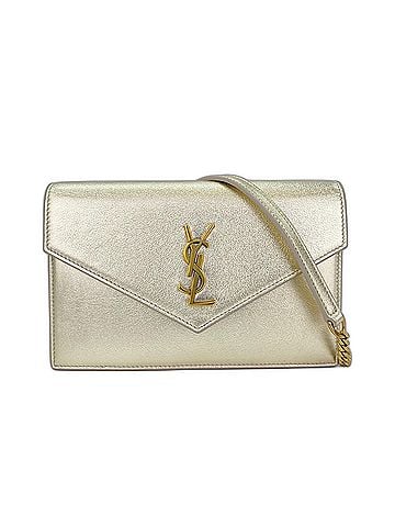 Yves Saint Laurent Yves Saint Laurent Envelope Shoulder Bag, Leather, Gold (view 1)