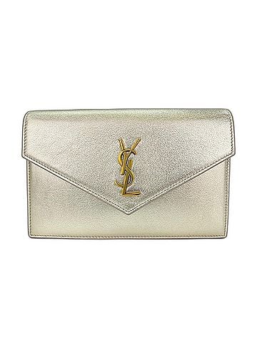 Yves Saint Laurent Yves Saint Laurent Envelope Shoulder Bag, Leather, Gold (view 2)